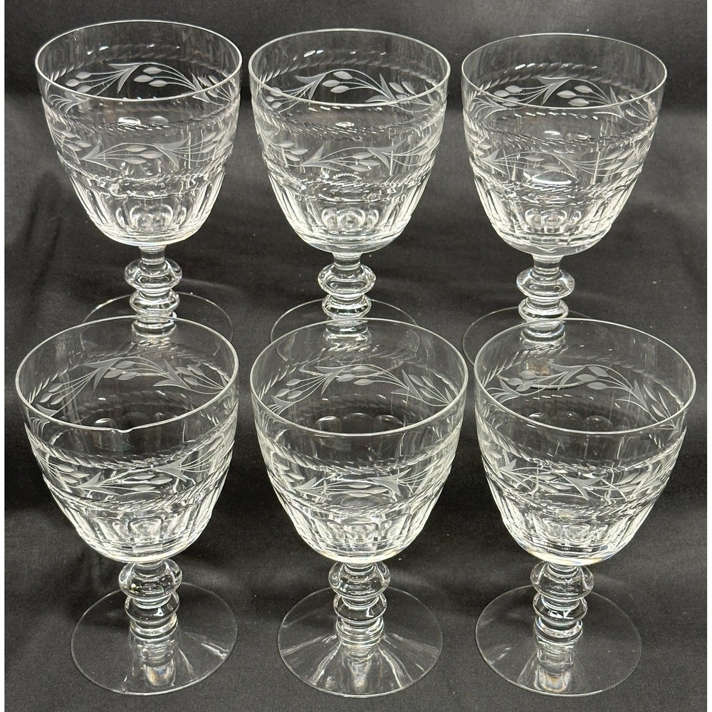 Fostoria Minuet Clear Crystal Wine or Water Glass 148433, 4 in, discontinued - Picture 3 of 7